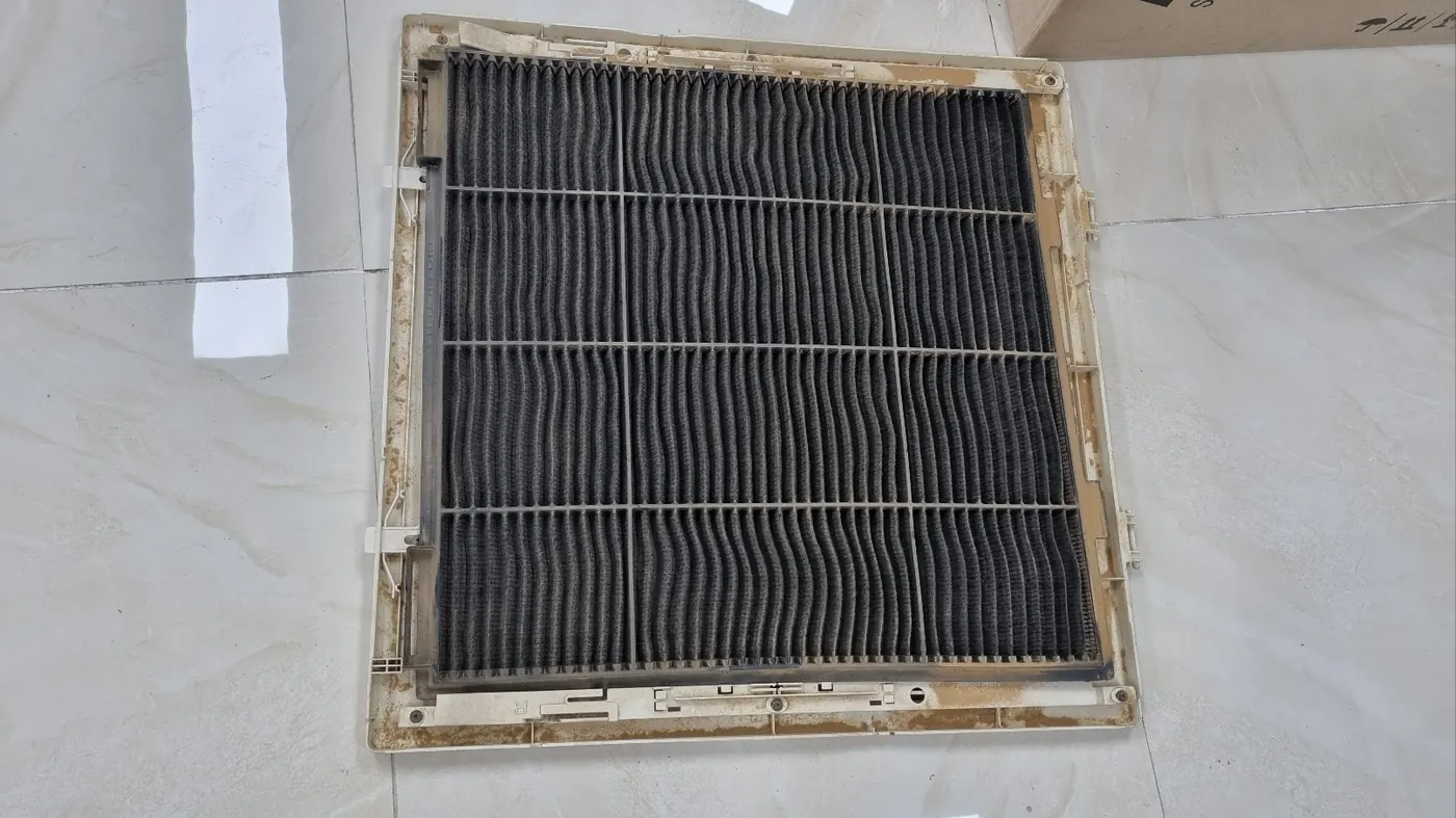 필터·핀 오염 — 수비면 에어컨청소 현장
