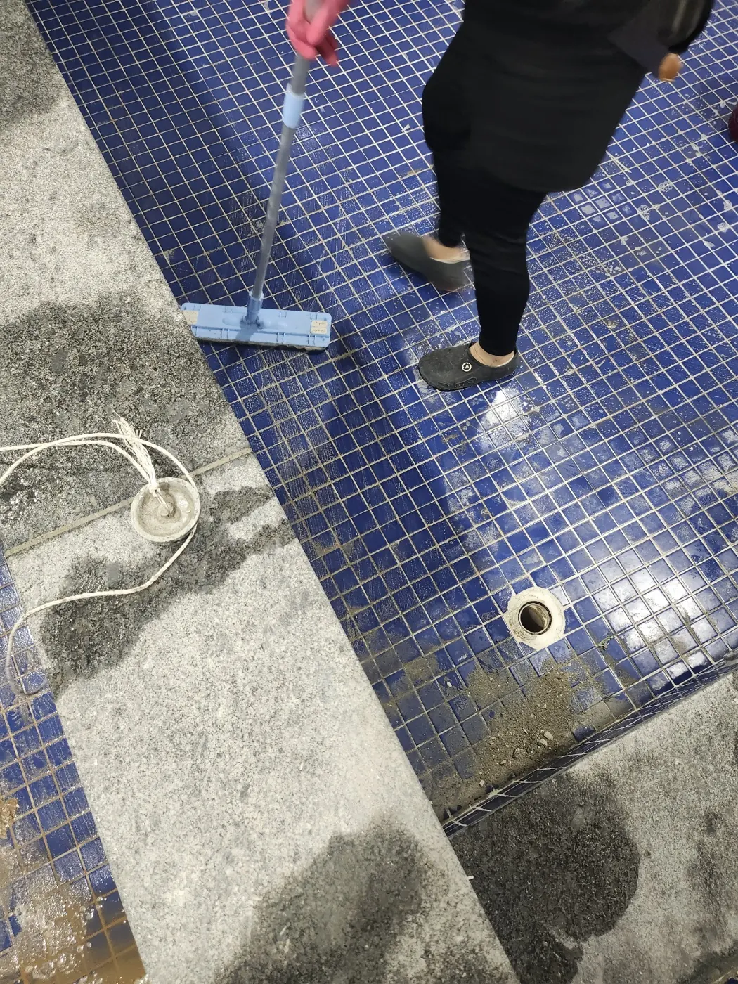 타일 줄눈 세정 — 봉화군 목욕탕청소 현장