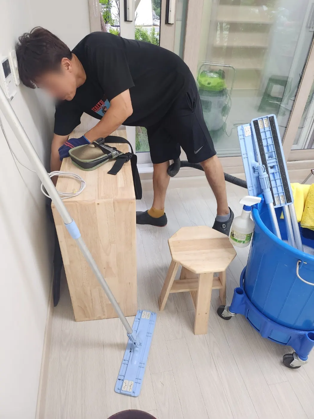 작업 진행 — 인봉동 어린이집청소 현장