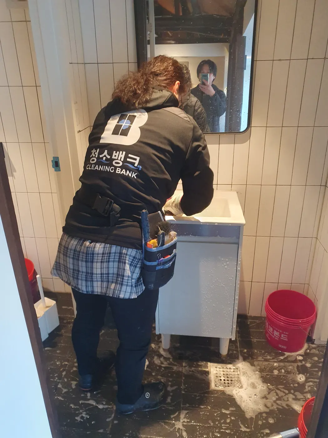 작업 진행 — 경북북부 식당청소 현장