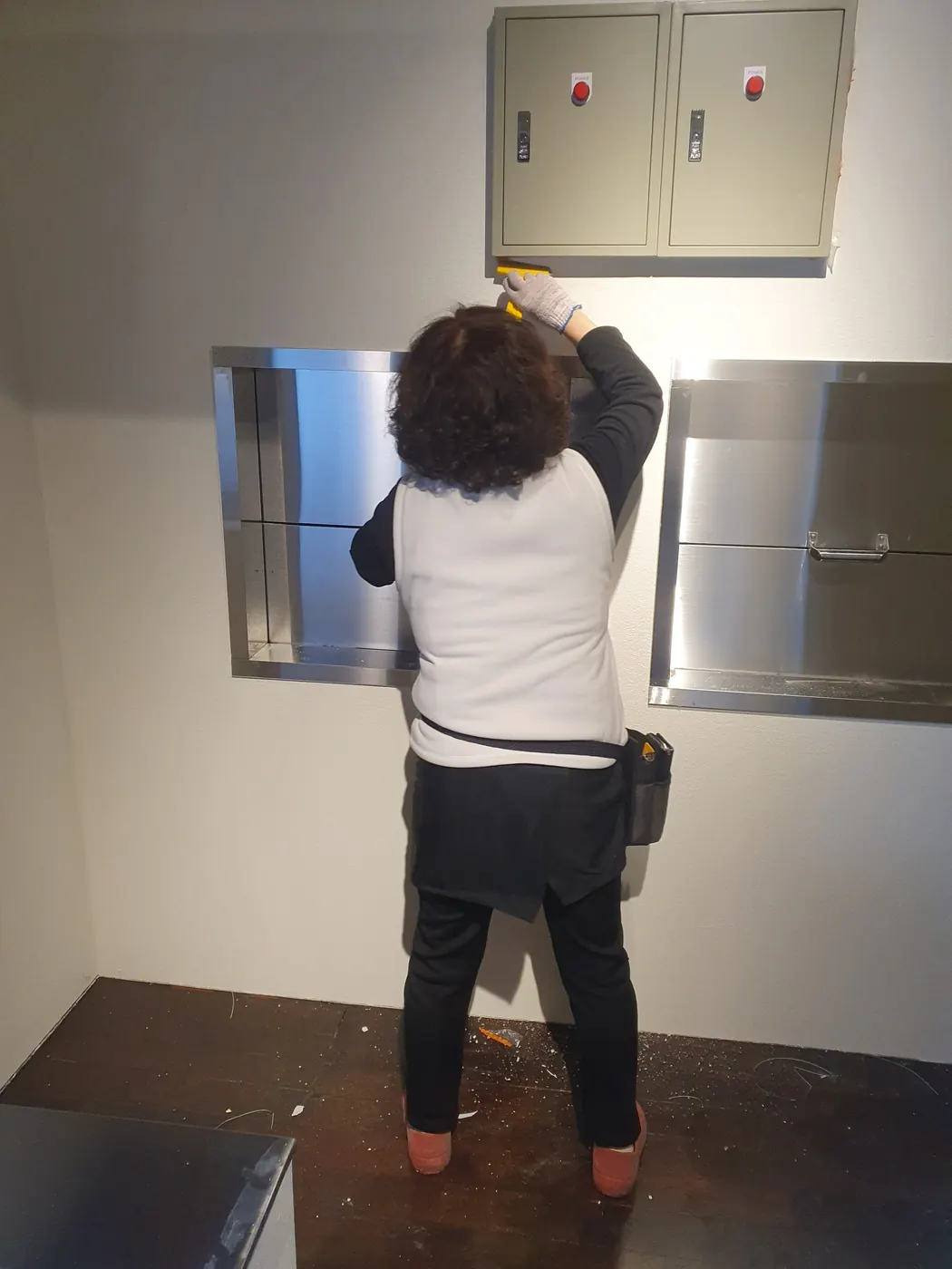 세정 진행 — 옥야동 식당청소 현장