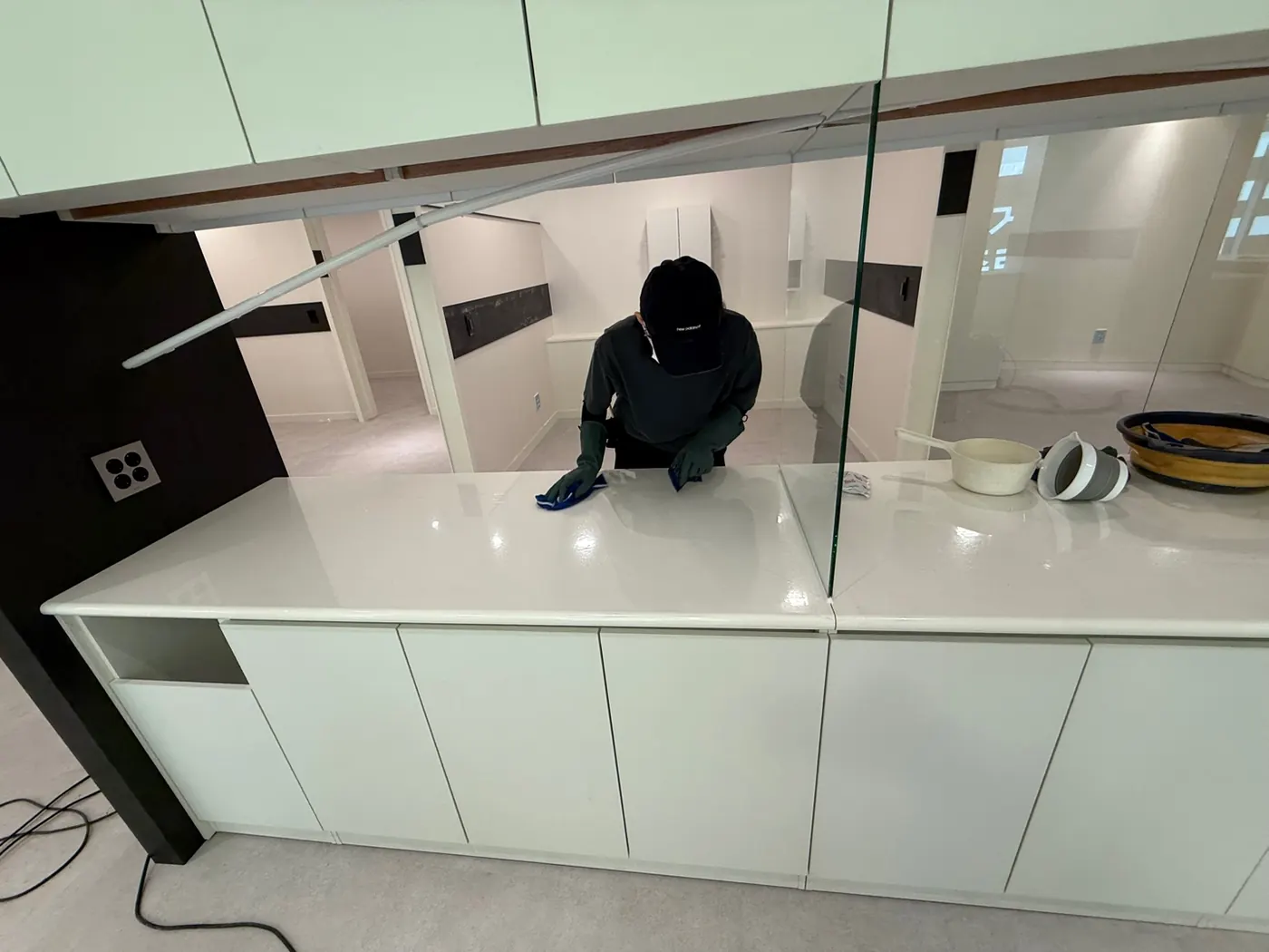 작업 진행 — 보문면 상가청소 현장