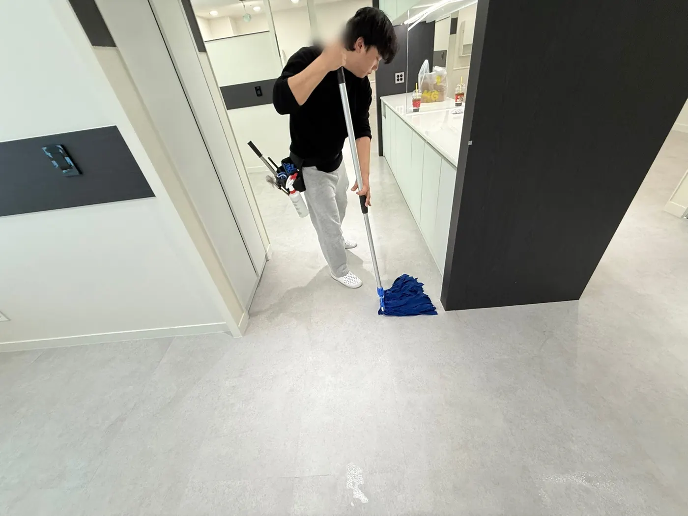 세정 진행 — 봉화군 상가청소 현장