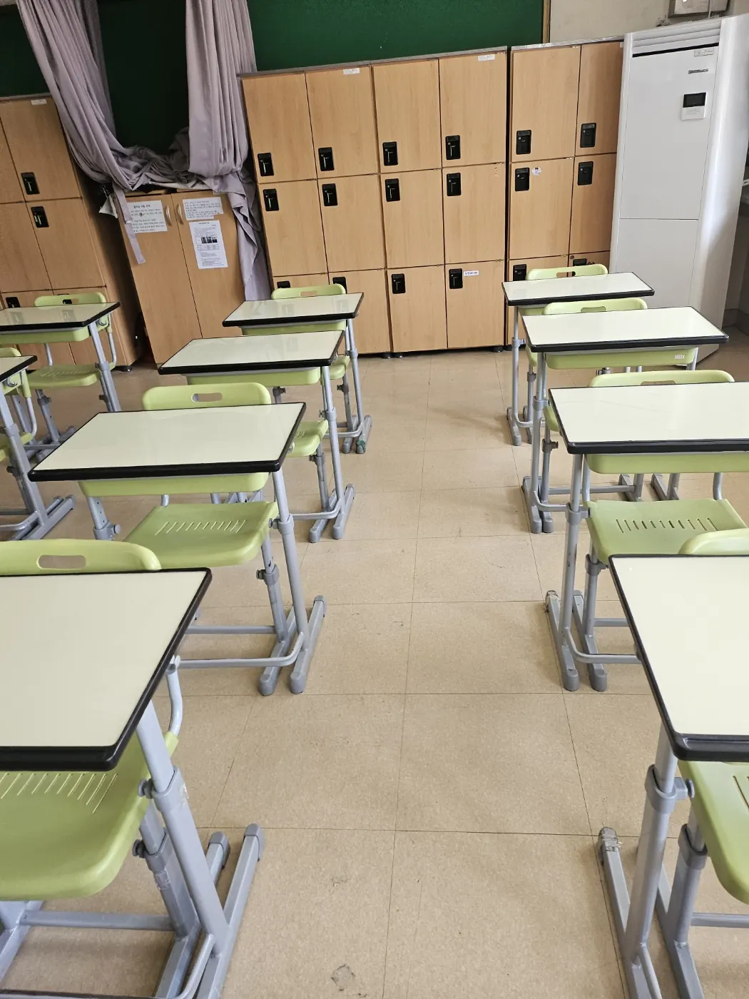 영양군 학교청소 시공 현장 — 교실 마감
