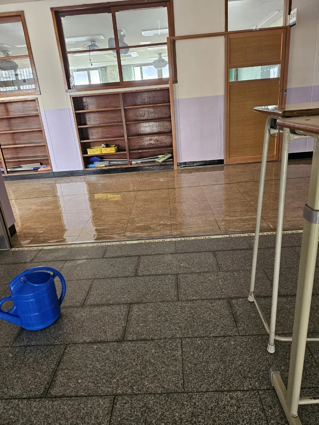 세정 진행 — 상망동 학교청소 현장