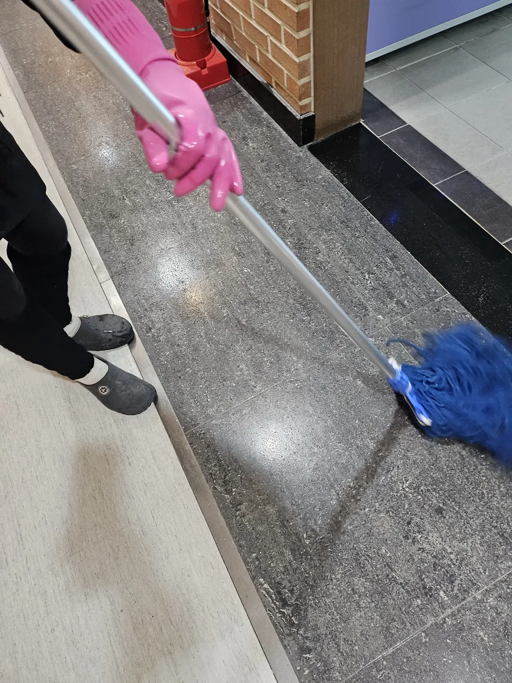 세정 진행 — 봉화군 학교청소 현장