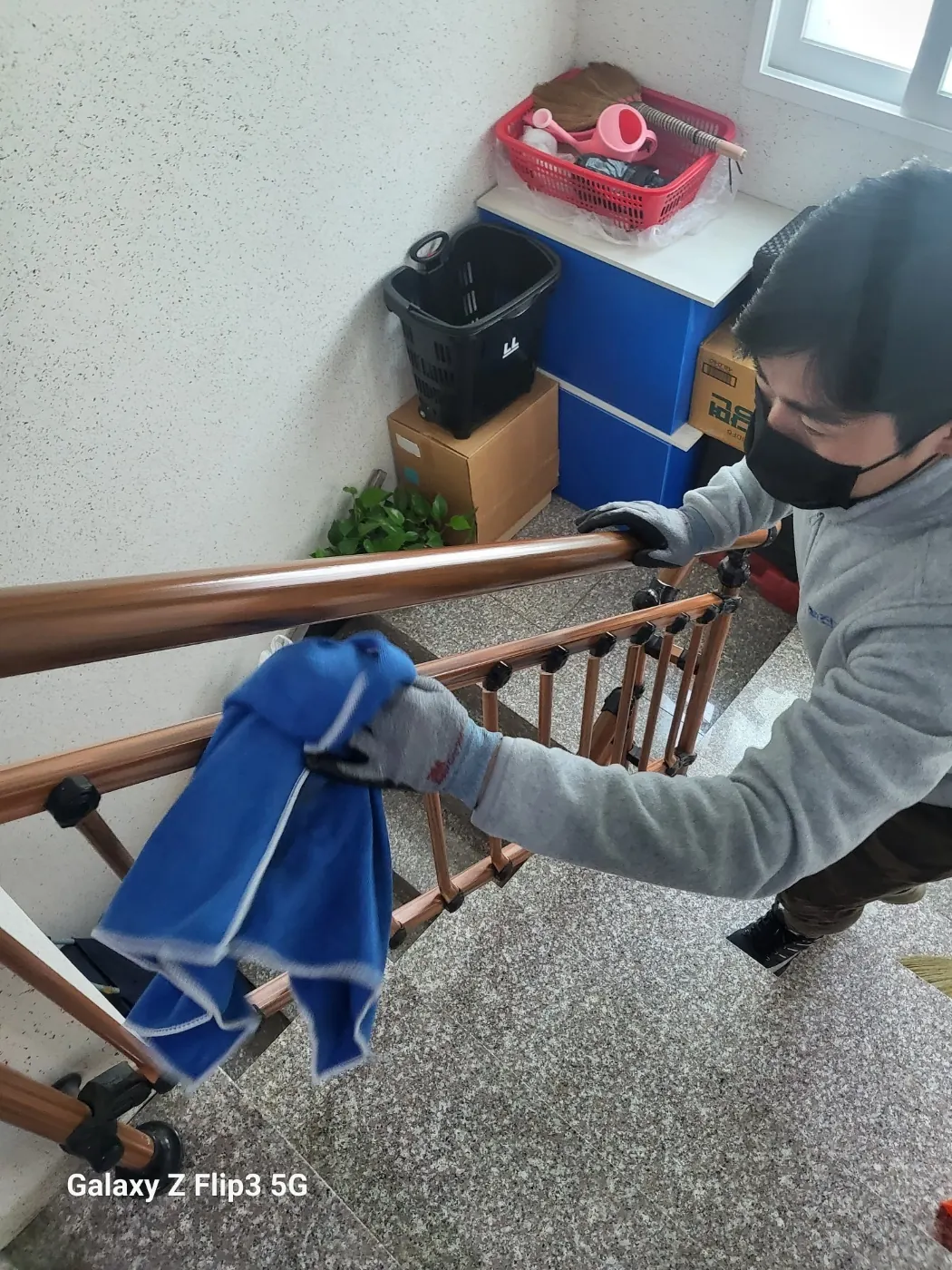 계단 바닥 정리 — 경북북부 계단청소 현장